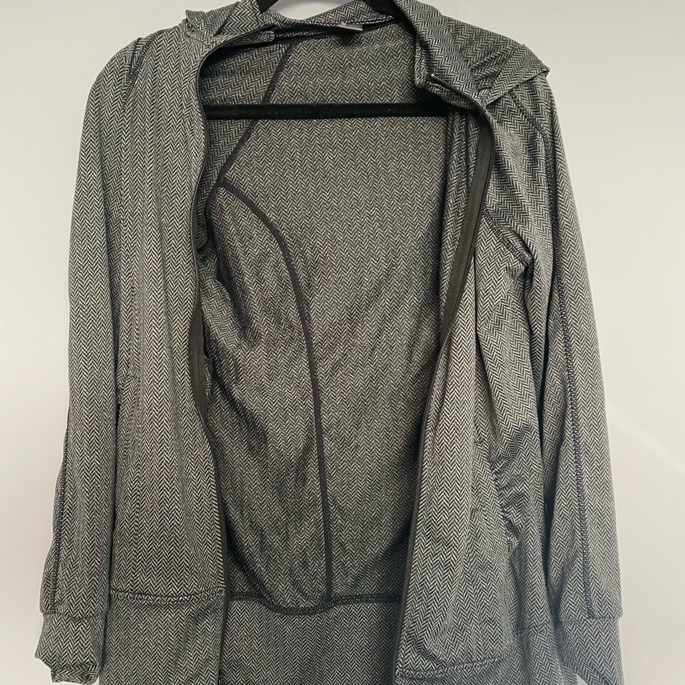 Texture colored athletic zip up hoodie